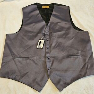 Boltini Italy Vests Collection Gray & Black Mens XL Vest NWT